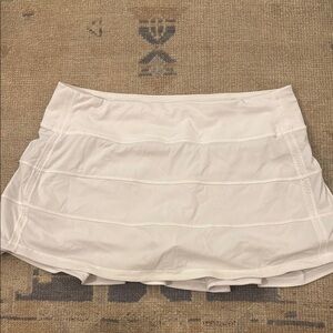 Lululemon Athletica White Pace Rival Skirt
